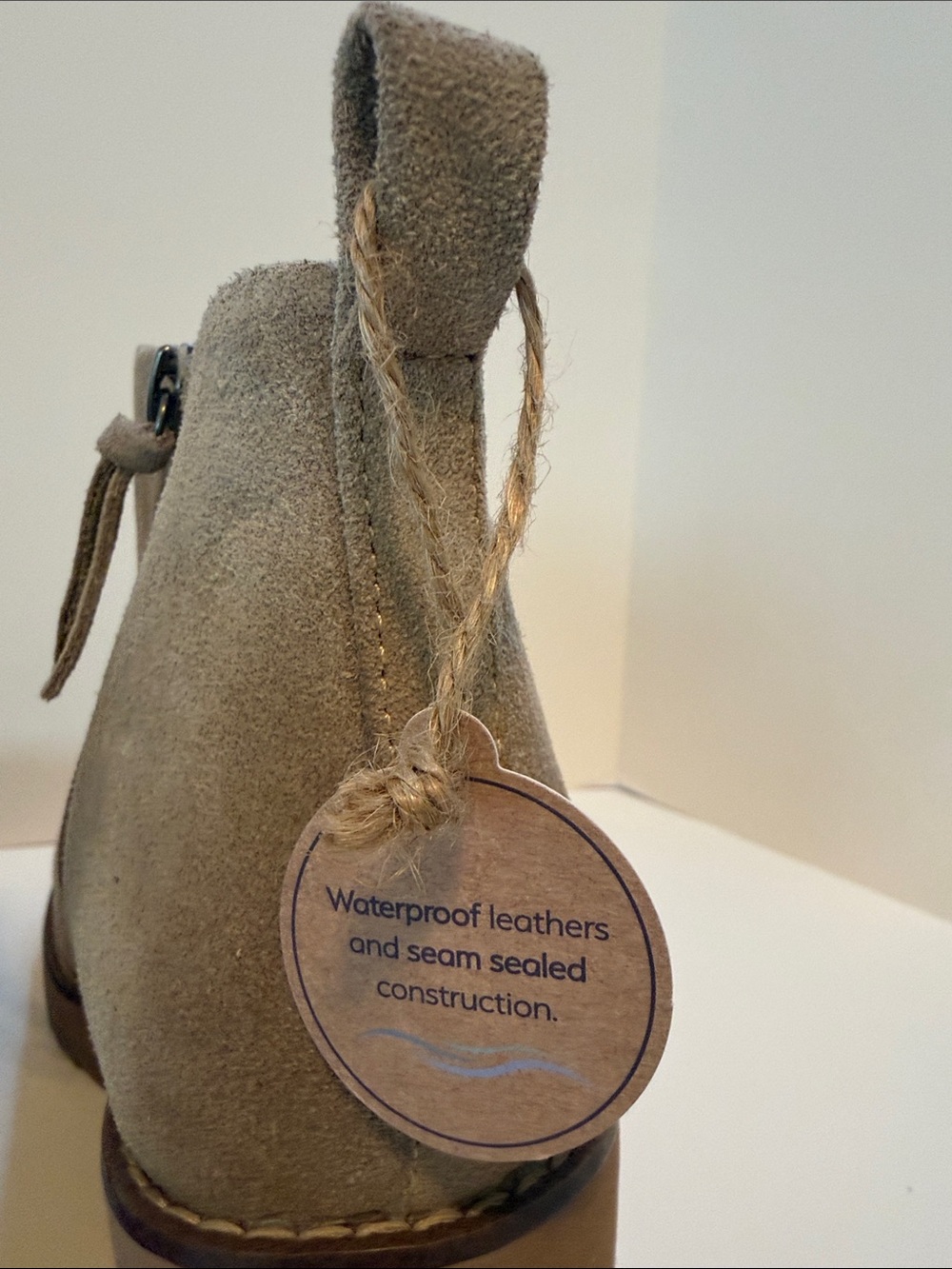 NWOT Nordstrom Sale SOFFT Brand suede tan dark brown wedge zip inside size 9. - Picture 4 of 7